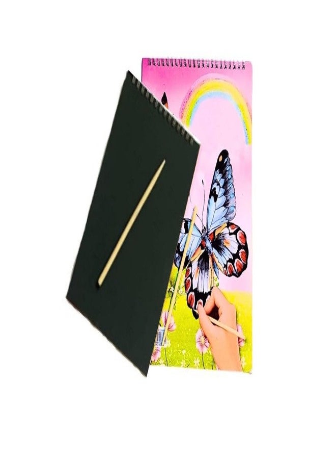 Envop Scratch Art Book for Adults Colorful City Series Scratch Art Scratch Painting Foil Art for Adults Scratch and Scratch City Series Books Foil Engraving Scratch Art Adult.(11 x 8.5 Inch - 6 Page) - Image 1